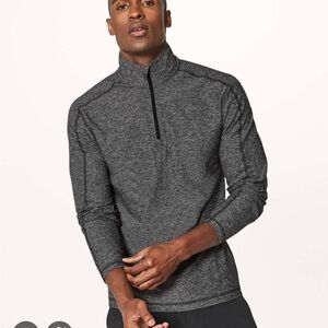 lululemon Gray half zip surge jersey grey